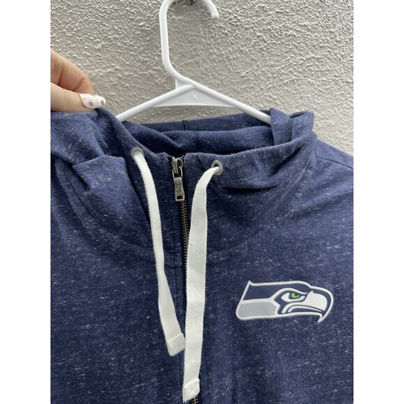Nike NFL Womens Jacket Size Small Blue Zip Up Hooded Seattle Seahawks - Picture 3 of 13